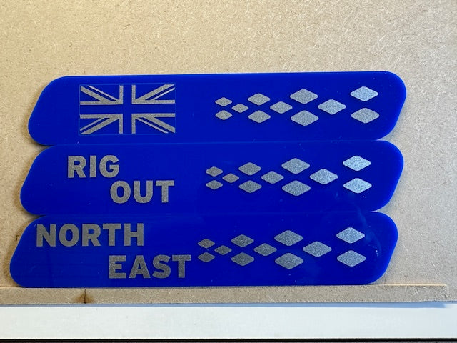 Custom Details ID Buzz Cargo vent badge set of 6