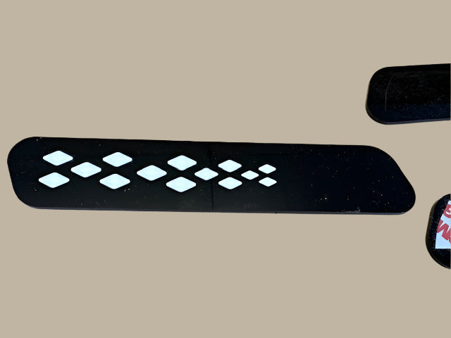 ID Buzz Cargo  D pillar vent badge set Matt Black Frame 6 panel set